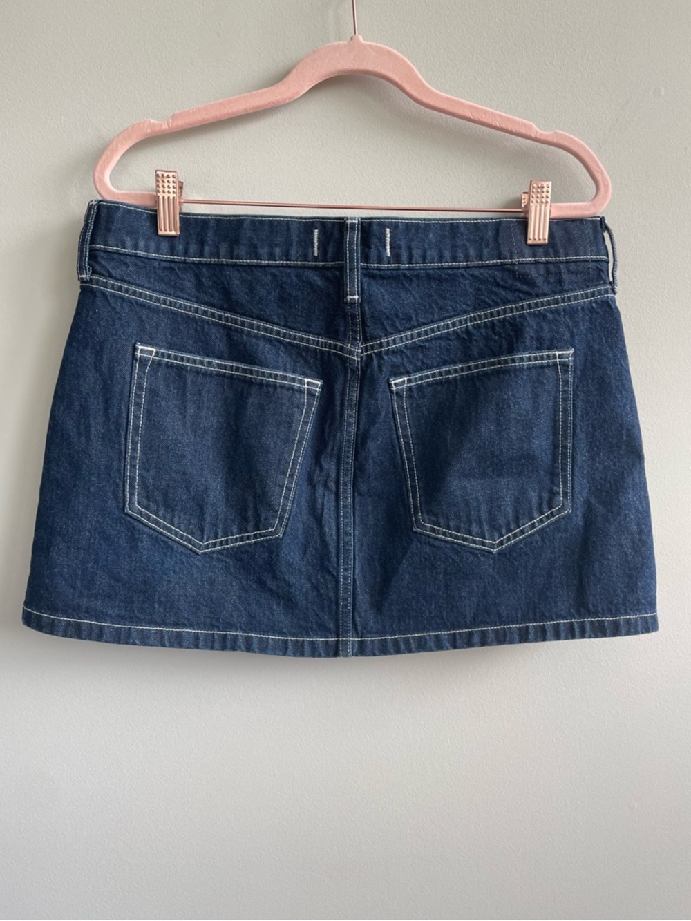 Abercrombie & Fitch Mid-Rise Denim Wrap Mini Skirt Dark Wash Size 29 - Picture 8 of 11